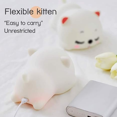 Silicon Snoring Cat Night Lamp