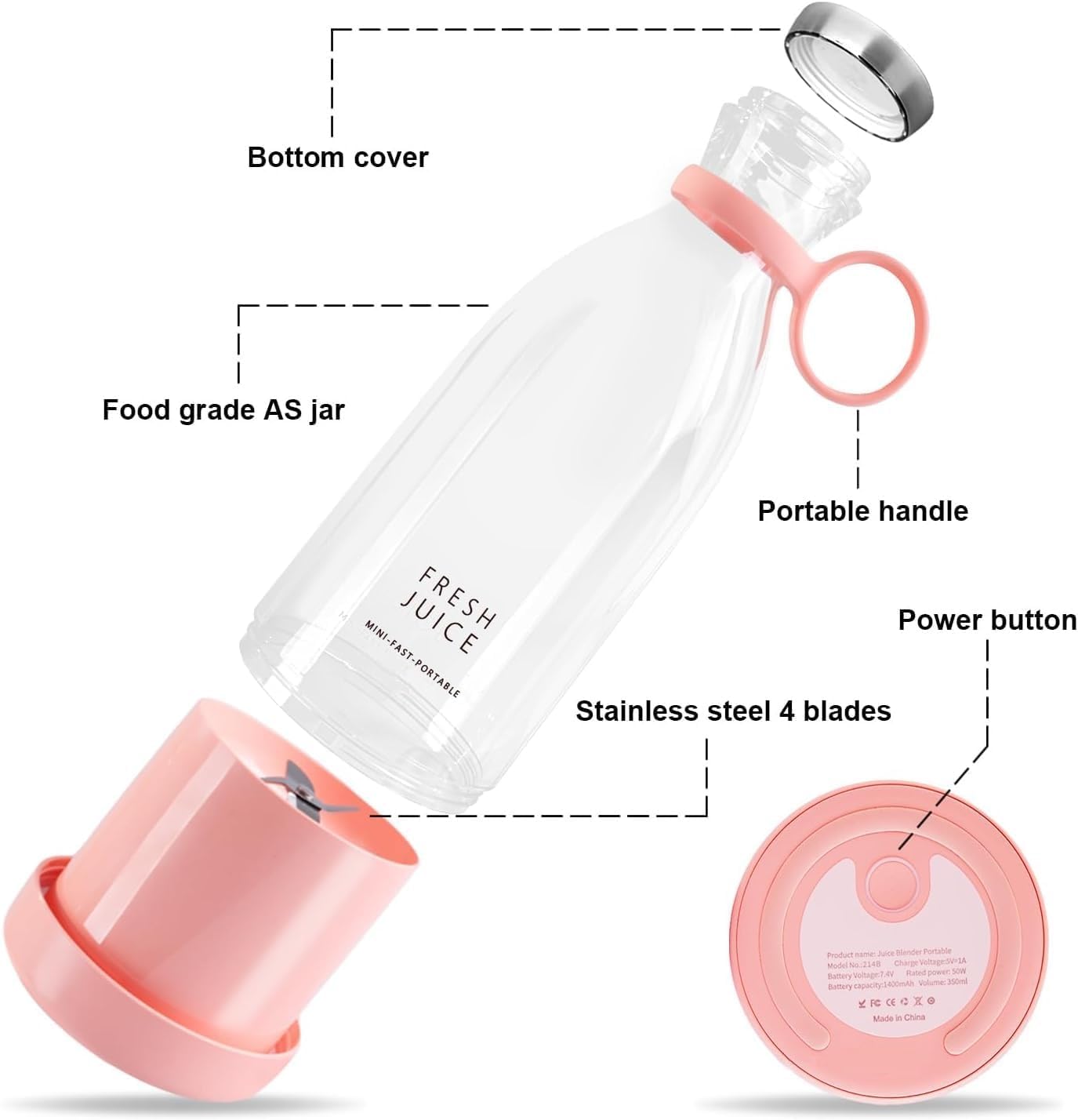 Travel Portable Electric Juice Blender