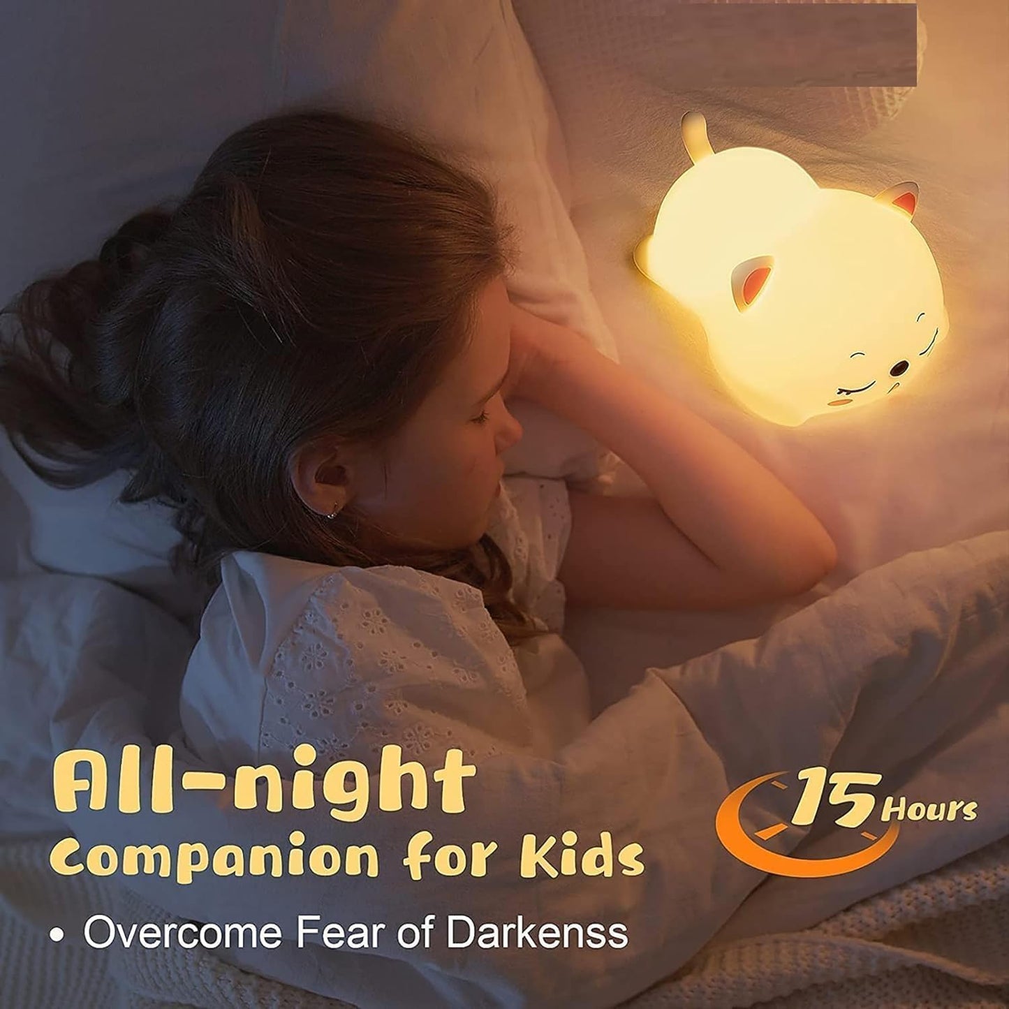 Silicon Snoring Cat Night Lamp