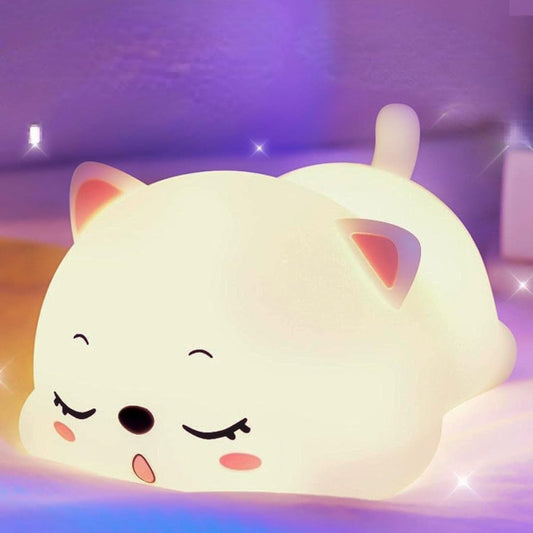 Silicon Snoring Cat Night Lamp